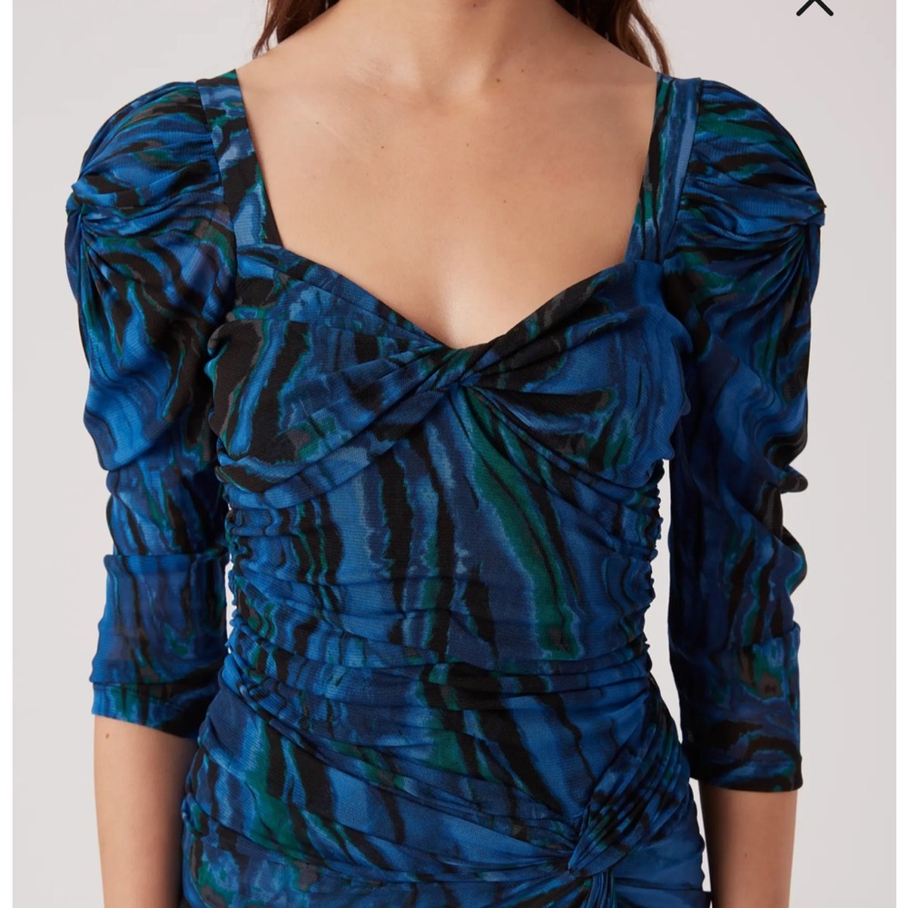 Diane Von Furstenberg Bettina Ruched Puff Dress - Picture 4 of 10